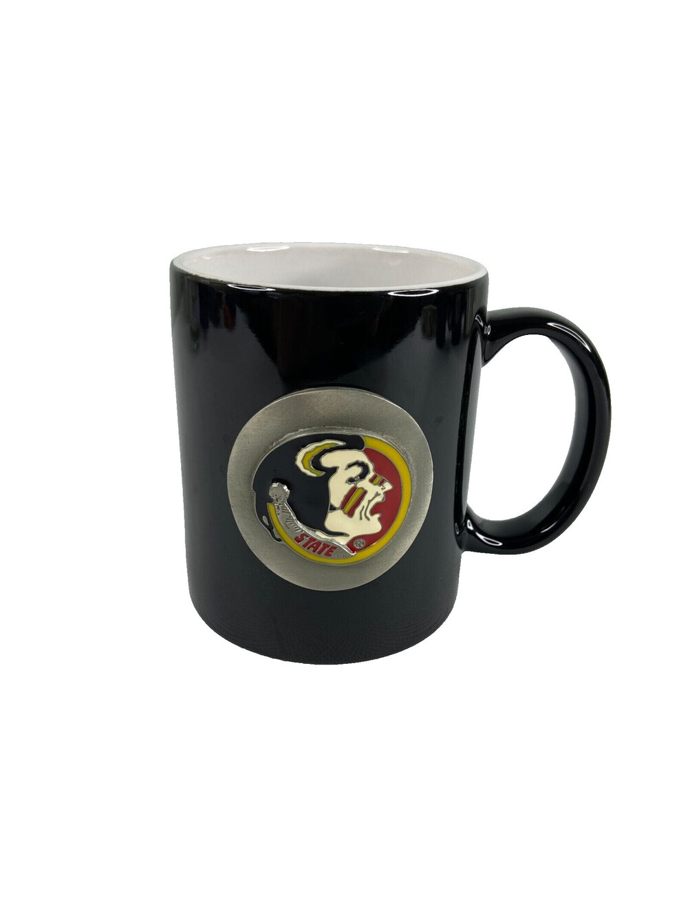 Florida State Seminoles Coffee Mug Cup Black Metal Logo Emblem